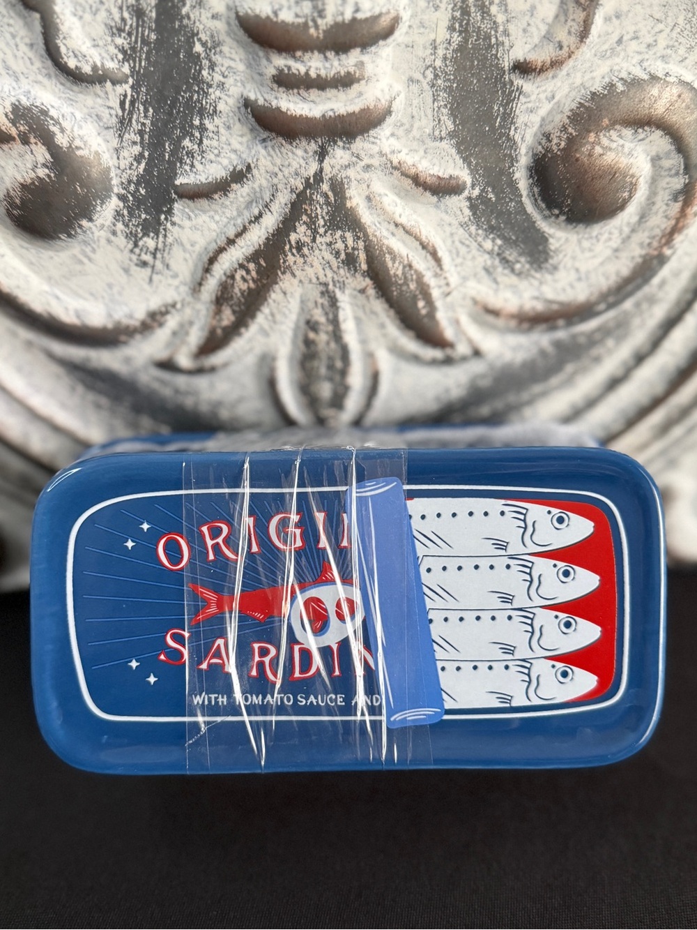 NWT The Spring Shop Sardine Can Butter Dish